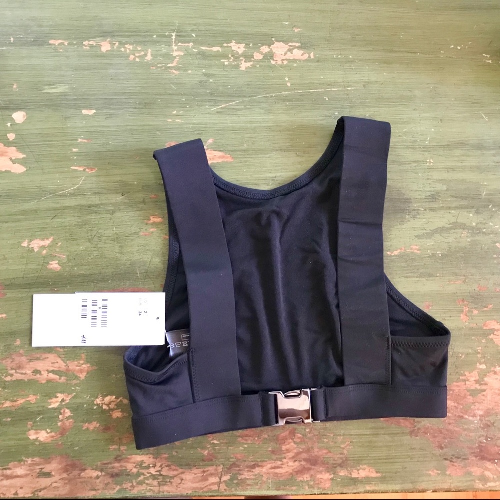 H&M black size 2 bikini top with buckle strap